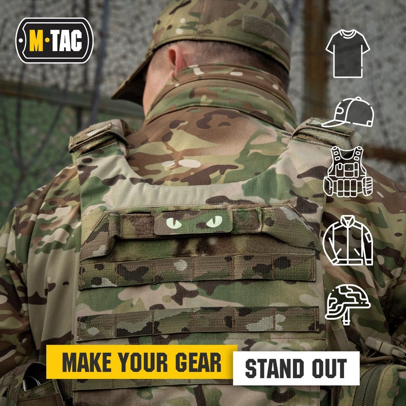 M-Tac عيون القطط - تتلألأ في الظلام - رقع معنوية رقعة تكتيكية عسكرية لربط القتال (تمويه - GITD) - Image 4